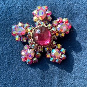 Vintage iridescent brooch